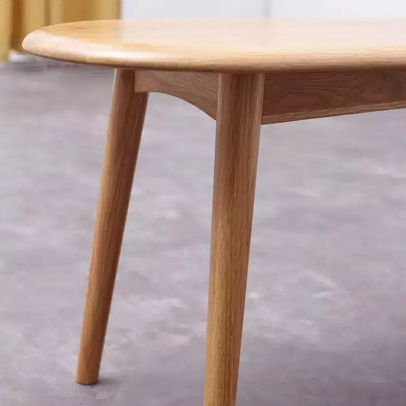 MAYEERTY Solid Oak Wood Bench - Half-Round Design for Dining Room, Living Room & Entryway