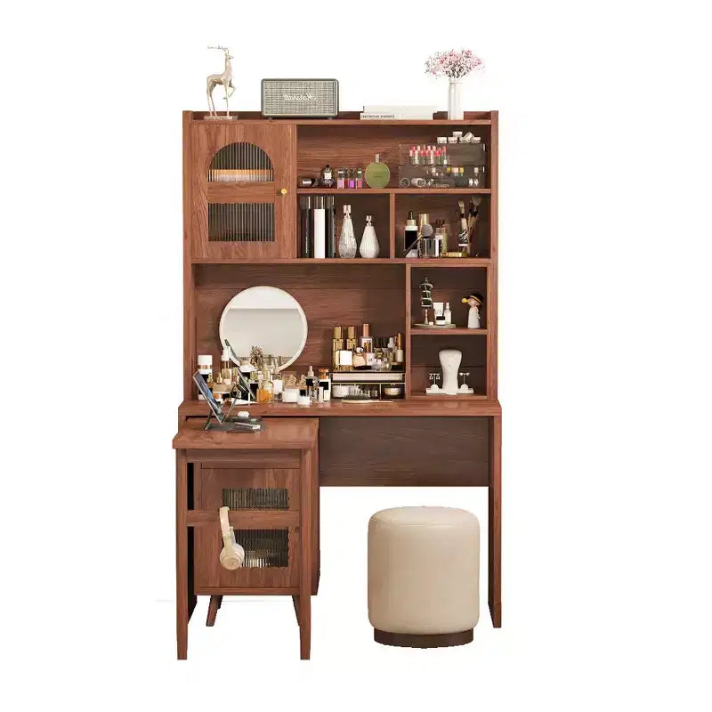 Whisen Computer Desk, Office Desk, Gaming Desk, Writing Desk & Work Desk with 90 Degree Rotating Desktop, Drawer, Shelves and Cabinets