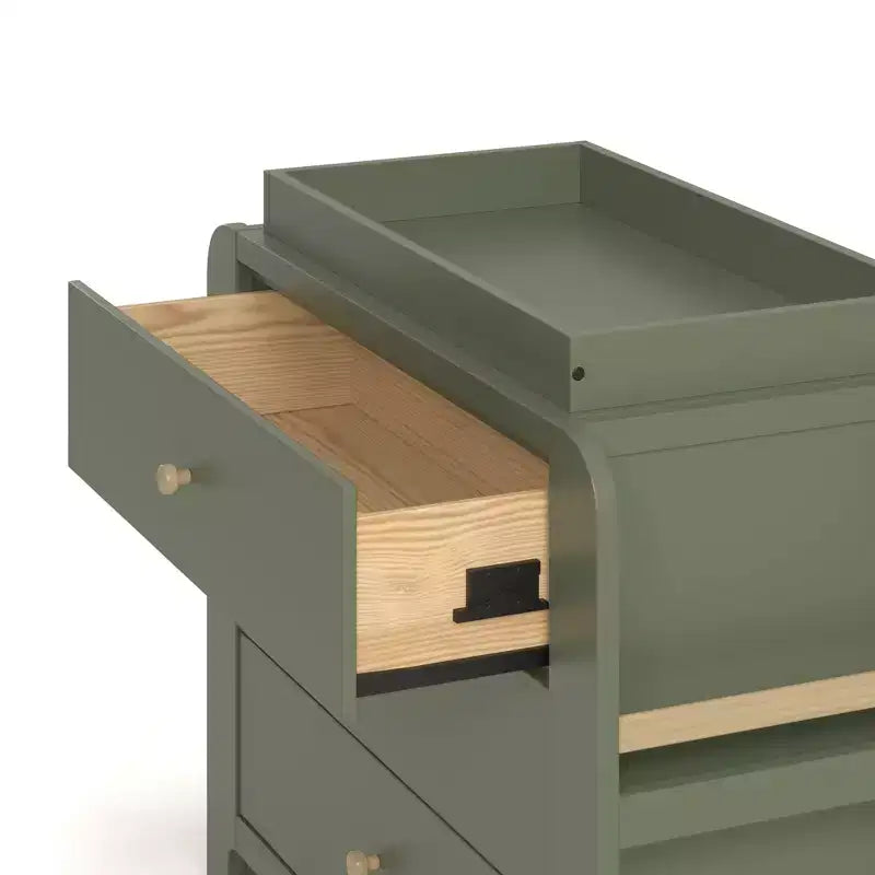 Graco Read-with-Me 3 Drawer Chest with Bookshelves and Removable Changing Topper