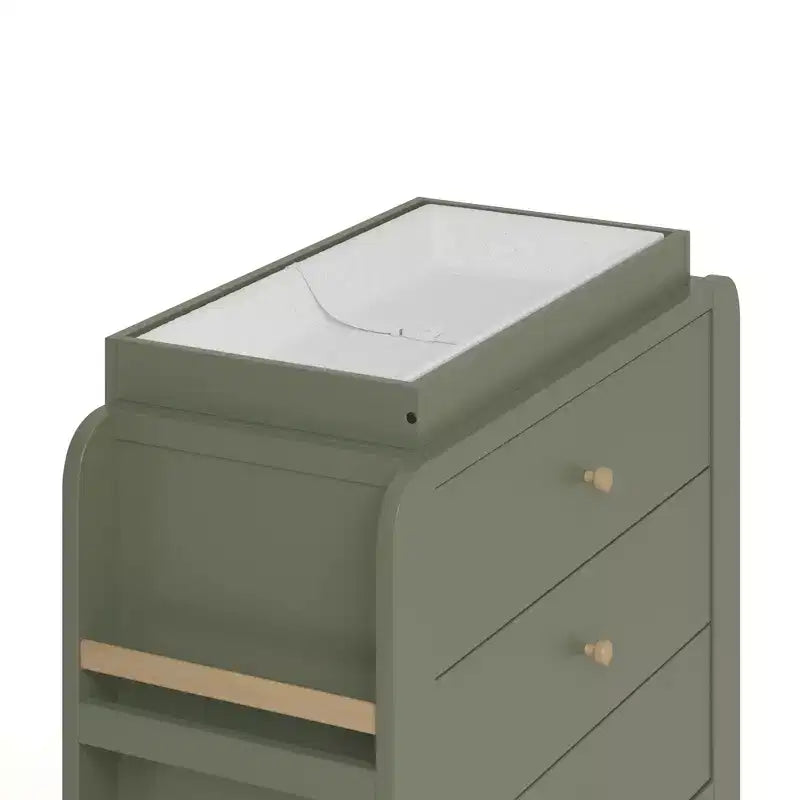 Graco Read-with-Me 3 Drawer Chest with Bookshelves and Removable Changing Topper