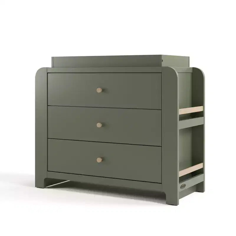 Graco Read-with-Me 3 Drawer Chest with Bookshelves and Removable Changing Topper