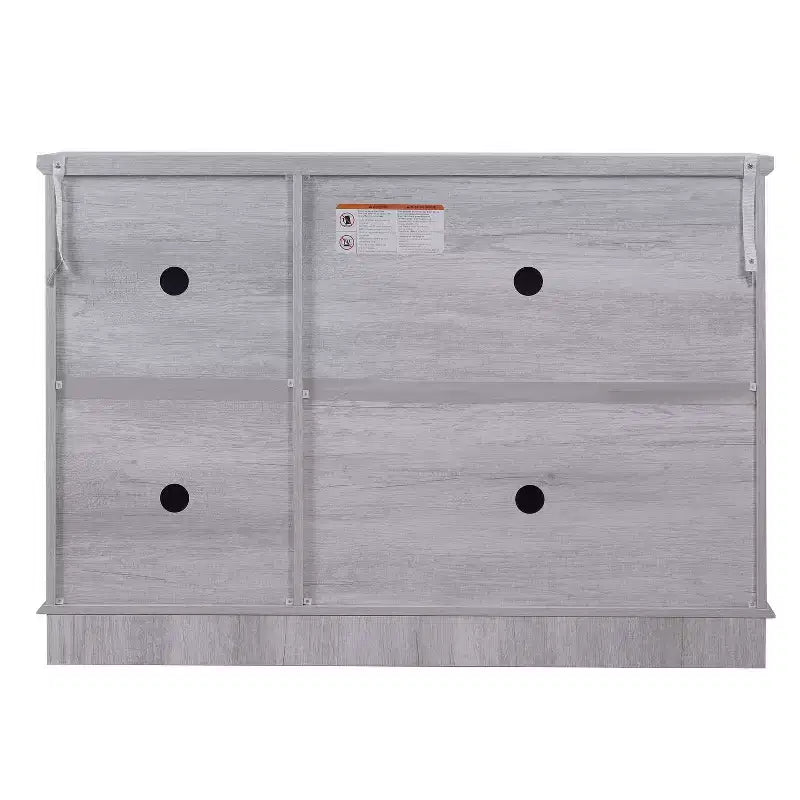 GDFStudio Saki 49.33'' Wooden Sideboard Cabinet with 3 Acrylic Mirrored Doors and Adjustable Shelf