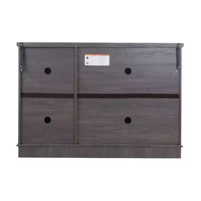 GDFStudio Saki 49.33'' Wooden Sideboard Cabinet with 3 Acrylic Mirrored Doors and Adjustable Shelf