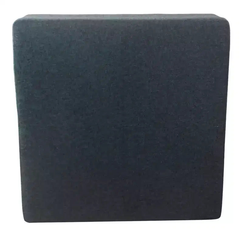 32" Luxury Square Storage Ottoman Textured Navy - HomePop: Hinged Lid, Wood Legs, Easy Assembly
