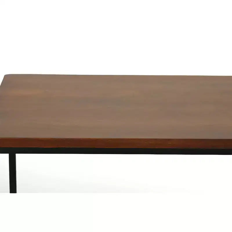 Carolina Living Flynn Desk Chestnut/Black: Adult Assembly, Metal Frame, Wood Surface, Open Storage Shelf